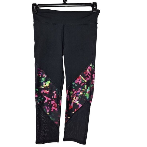 Fabletics Yoga Pants Women's Small Black Geometric Workout - Picture 2 of 4